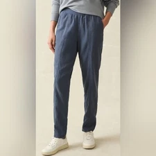 Faherty Arlie Pant Navy Blue Size Small Pull On Striaght Legs Pants