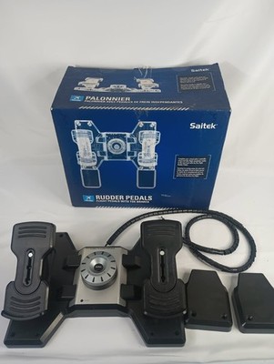 Saitek Pro Flight Rudder Flight Pedals Gaming PZ35 for PC Tested Working