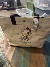 New COACH x PEANUTS collaboration tote bag new