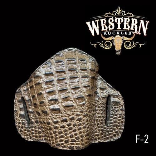 Colt 1911 Synthetic Crocodile Skin Belt Holster Gun Pouch Made In Mexico - Picture 3 of 4