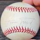 Willie Mays Autographed Rawlings Official National League Baseball. No COA.