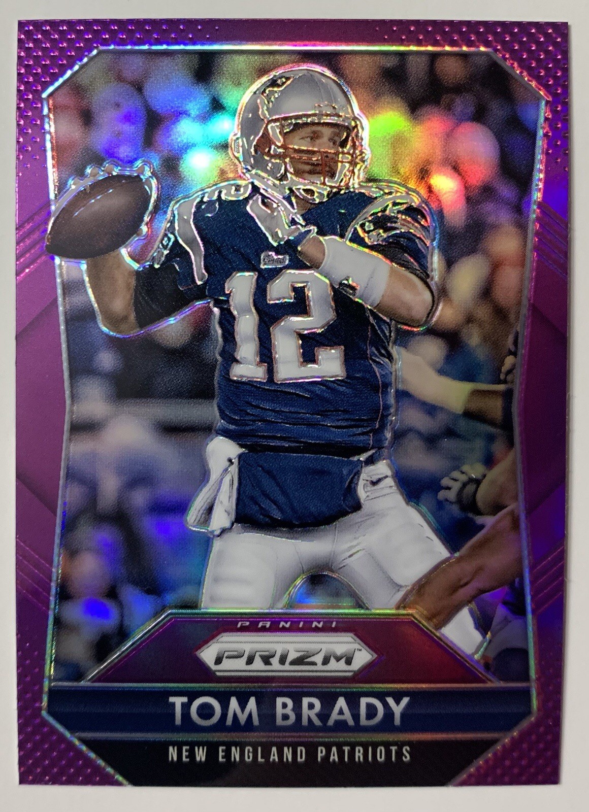 2015 Prizm Tom Brady Purple #12 Patriots