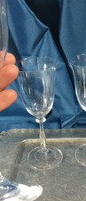 ONE Bohemia Crystalex flared  Crystal Glass    wine waFer stem 8.75''
