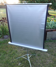 Aurora Tripod Projection Screen 40x40 Silver Gray Made USA Portable