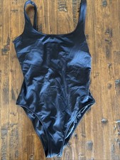 Victoria  s Secret Pink Scoopback One-Piece Swimsuit Color Black Sz X-Small
