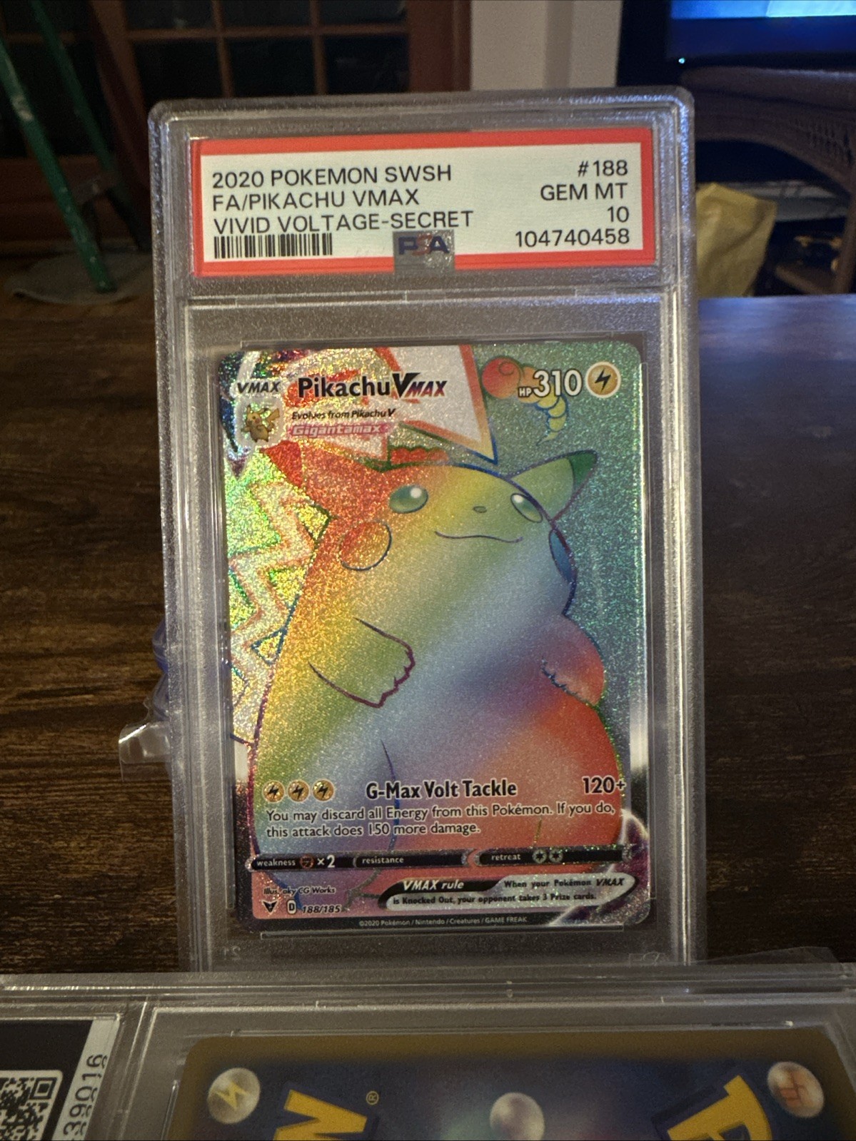 2020 Pokemon Vivid Voltage 188 Full Art Pikachu VMAX PSA 10 GEM MINT Secret Rare view 1