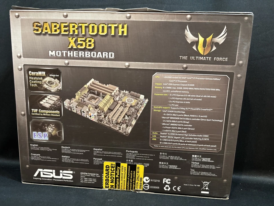 Asus Sabretooth X58 Motherboard NIB - Image 2 of 4