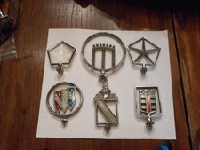 Gm Mopar Buick Olds Assorted Emblem Badge Hood Ornaments Lot Of 6 