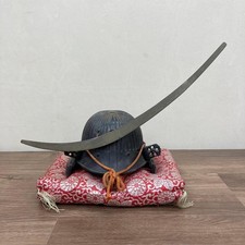 Japanese Samurai Armor BUSHI Kabuto Maetate Helmet Antique Iron Masamune Date