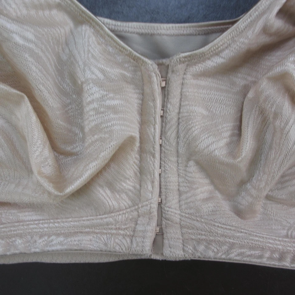 Sujetador Playtex Mujer 40DD Beige Cierre Frontal Inalámbrico Comodidad Soporte Copa Suave Foto 3 de 4