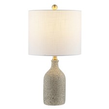 SAFAVIEH Lighting Collection Gunnar Farmhouse Grey Speckled Ceramic 23-inch B...