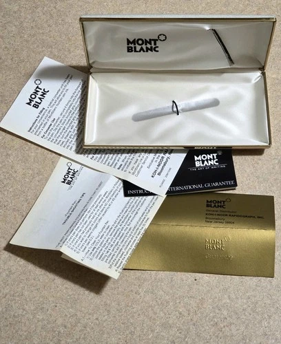 Mont Blanc Fountain Pen Hard Case  Box & Papers Only (No Pen)