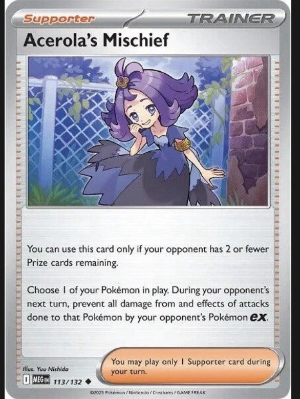 Acerola's Mischief 113/132 - Mega Evolution Reverse Holo - NM