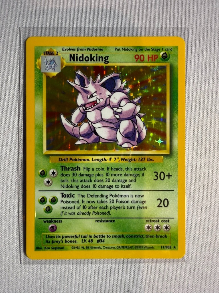 1999 Pokemon Nidoking #11 Holo ~ Base Set ~ Near Mint