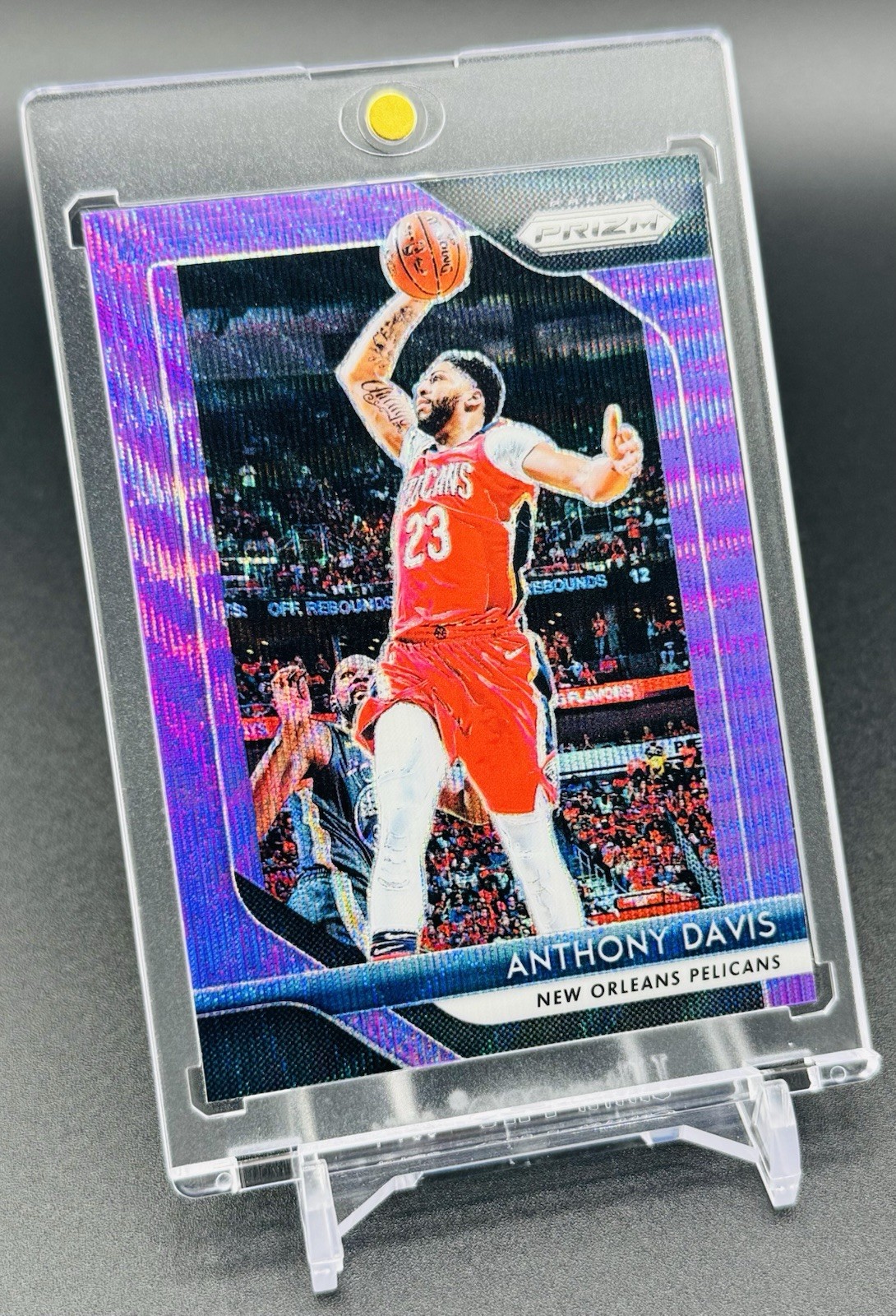 2018-19 Panini Prizm Anthony Davis Purple Wave Prizm #177 Pelicans