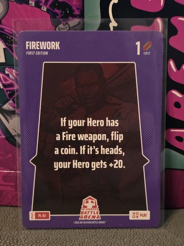 2025 Bo Jackson Battle Arena Alpha Update Play Card - #PL-83 FIREWORK-