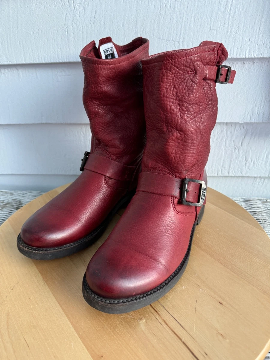 Frye Monroe Stivaletti Alla Caviglia Donna - Tacco Medio 5-3 Cm, Colore Rosso, Tomaia In Pelle Elasticizzata. Stile Iconico Americano, Suola Con Rinforzo In Gomma. - 4