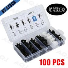 100PCS Accessories Clip Trim Car Push Pin Rivet Bumper Door Panel Retainer Kits