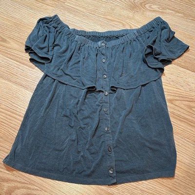 American Eagle soft and sexy slub off the shoulder top small