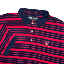 Polo Golf Ralph Lauren Shirt Red Blue Shirt Large Golf Logo