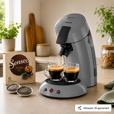 Philips Eco Senseo Original Kaffeemaschine Kaffeepadmaschine HD7806/37 Neu Grau