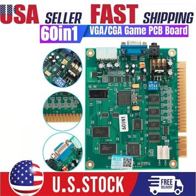 Arcade JAMMA 60 IN 1 Multicade Board CGA/VGA Output For Classic Jamma  PCB Game