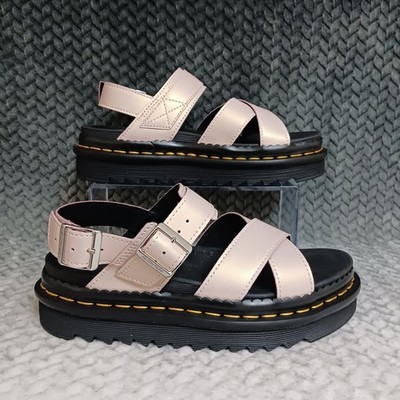 Dr. Martens Women's Voss II Platform Sandals Powder Pink Gold Shift Size 8