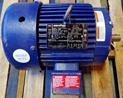 Marathon 3 HP 2-Speed Motor 184TTFS7290 Marine Duty Severe Duty Damaged Foot