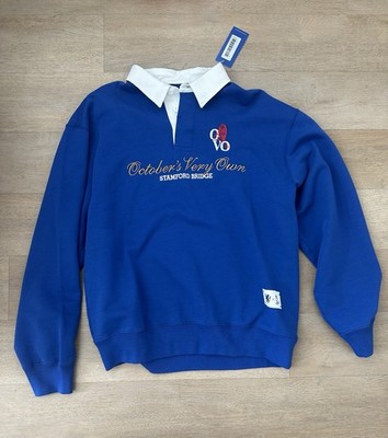 OVO x Chelsea FC Rugby Polo Shirt Blue, Size Large CFC OVO Collab