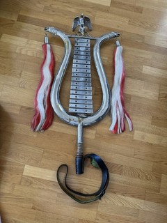 Preußen Reichsadler Militär Musikinstrument Schellenbaum Lyra Glockenspiel