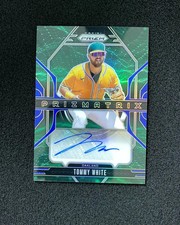 2025 Panini Prizm Prizmatrix Blue #PA-TW Tommy White Auto 42/49 Oakland QI95