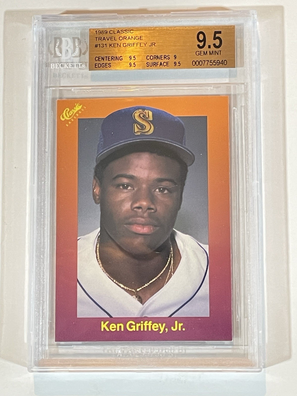 Griffey Jr 1989 Classic Orange #131 BGS 9.5 Sharpe! Let’s Deal!