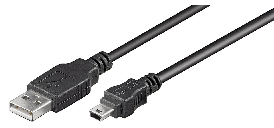 [93228] Goobay Câble USB 2.0 Hi-Speed Type A Mâle - Mini B 5 Pins Mâle 0,15 m... - Photo 1/1