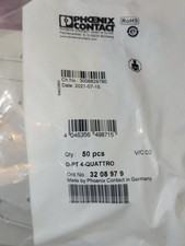 50x Phoenix Contact 3208979 Terminal Block End Cover, Gray, PT Series