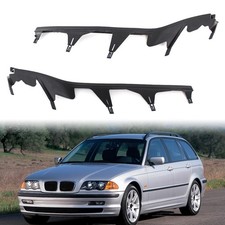 1pair Car Upper Headlight Cover Strip Trim For Bmw 3 Series E46 4 Door 1998-2001