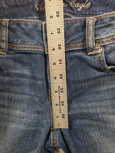 American Eagle Skinny Stretch blau Denim Jeans Damen Größe 4 Reg Doppelknopf - Bild 2 von 21