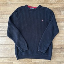 Vintage VTG 90s USA Made Chaps Ralph Lauren Sweater Mens Large Black Crewneck L