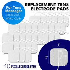 40PCS TENS Electrode Pads EMS Muscle Stimulator IF Replacement Reusable 2X2