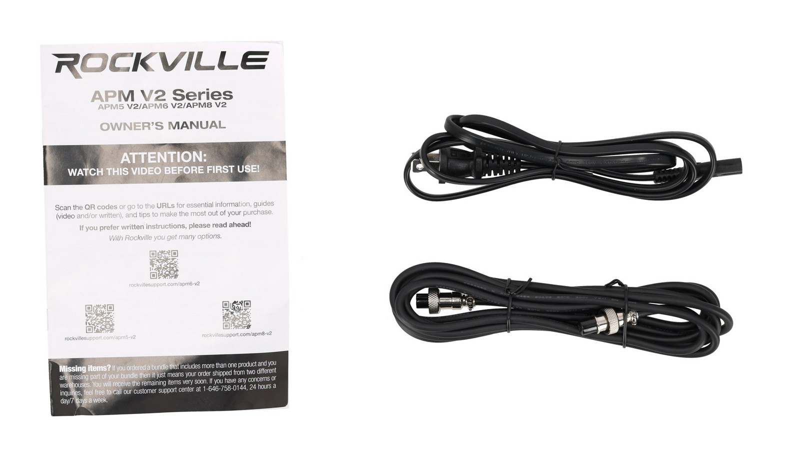 Pair Rockville APM8B v2 8" Active Powered Studio Monitor Speakers USB+Bluetooth