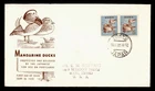 DR WHO 1955 JAPAN FDC DUCK PAIR JPS CACHET M81206
