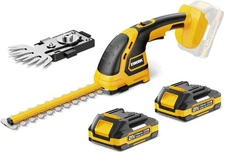 21V Cordless Hedge Trimmer & Grass Shears 2-in-1 Handheld Small Electric Bush...