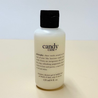 Philosophy Candy Cane 4 oz Shampoo Shower Gel Bubble Bath New Travel Size