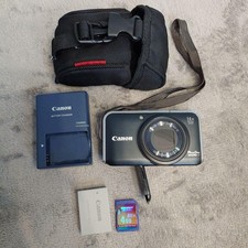 Canon PowerShot SX210 IS Black Compact Digital Camera Tested Working Japan