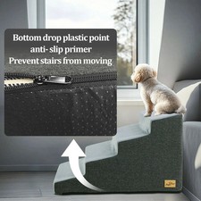 3/4 Steps High Density Foam Dog Stairs Ramps, for High Beds and Sofa, Non-Slip
