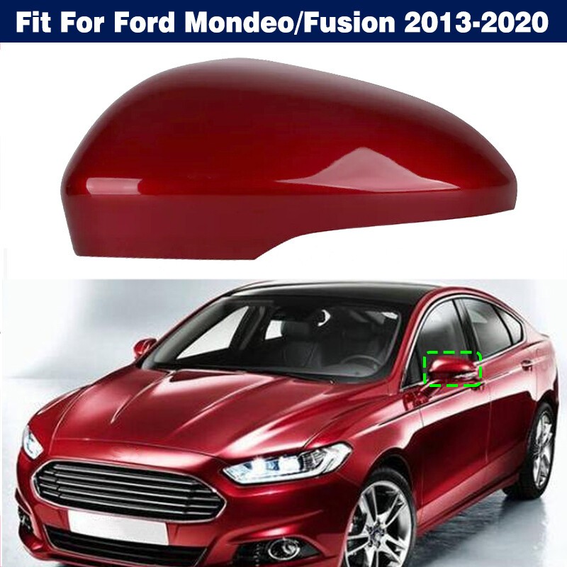 Left Rearview Side Mirror Cover Housing Cap Red For Ford Mondeo/Fusion 2013-2020