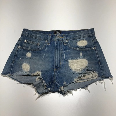 BDG Urban Outfitters Short Juniors 25 Essential Mid Rise Ripped Festival Cut Off