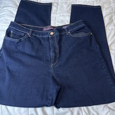 Gloria Vanderbilt Amanda Denim Jeans Womens Size 18 Dark Blue