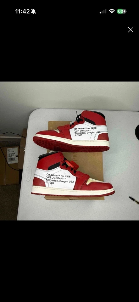 Size 11  - Nike Air Jordan 1 Retro OG x Off-White High Chicago Virgil New w/ Box - Image 4 of 4