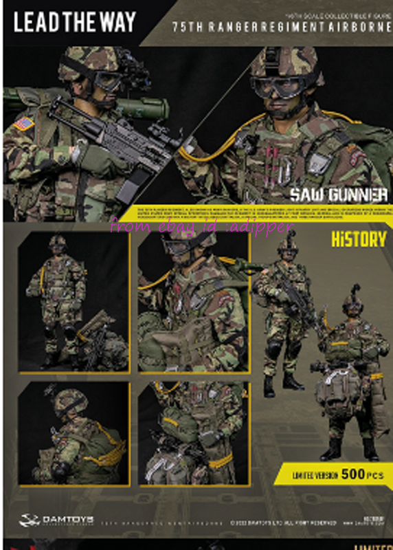 Damtoys Dam78094f 1/6 75th Ranger Regiment Airborne Saw Gunner