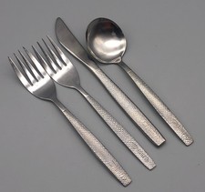 Vintage United Airlines Advertising 1st Class Stainless Flatware Lot of 4